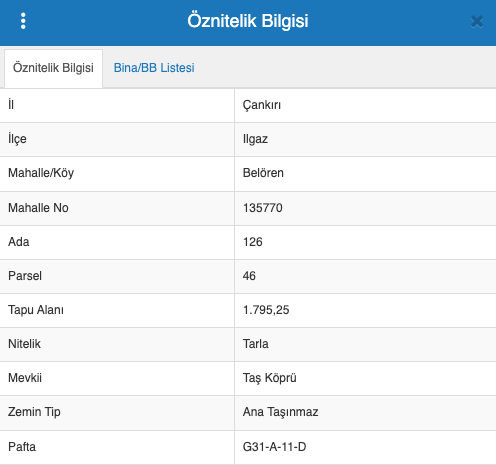 ÇANKIRI ILGAZ'DA 1.795 M2 SATILIK TARLA